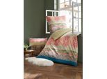 Bettwäsche HEINE HOME Gr. 3, bunt (pistazie, koralle, gemustert), B/L: 155cm x 220cm, Renforcé, B/L: 80cm x 80cm, 2 Stk., Renforcé, 100% Baumwolle, Bettwäsche, Bettwäsche