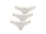 Minislip LIKE IT "3er Pack Damen Minislip Kim", Damen, Gr. XL, bunt (ivory grau), Obermaterial: 95% Modal CMD. 5% Elasthan EL., Unterhosen