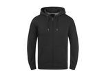 Kapuzensweatjacke SOLID "Kapuzensweatjacke SDBertiZip", Herren, Gr. M, grau (dar grau m), Obermaterial: 70% Baumwolle CO. 30% Polyester PES., Sweatjacken