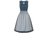 Dirndl NÜBLER "Dirndl midi Gudrun", Damen, Gr. 44, EURO, blau (petrol), Obermaterial: 100% Polyester PES., Kleider