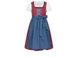 Dirndl NÜBLER "Kinderdirndl Gesr", Mädchen, Gr. 104, EURO, rot (bordeaux), Obermaterial: 100% Baumwolle CO., Kleider
