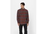 Funktionshemd DICKIES "Dickies Workwear Hemden FLEX FLANNEL L/S SHIRT", Kinder, Gr. XXL, Normalgrößen, rot (firot brick mulitplaid), Flanell, Obermaterial: 99% Baumwolle, 1% Elasthan, Hemden