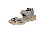 Sandale JOSEF SEIBEL "Lene 01, grau-kombi", Damen, Gr. 39, grau (grau, kombi), Obermaterial: 80% Rindsleder Leather cow. 20% Textilmaterial TEXMAT., Schuhe Sandale
