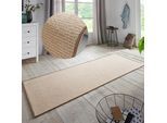 Läufer HANSE HOME "Bouclé" Gr. 54, beige, B:80cm H:5mm L:300cm, Polypropylen (PP), Teppiche, Läufer, rutschfest, Sisal Optik, Teppich, Küche, Flur, schlicht, umkettelt