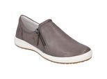 Slipper JOSEF SEIBEL "Caren 22, grau", Damen, Gr. 37, grau, Obermaterial: 100% Rindsleder Leather cow., Schuhe Slipper