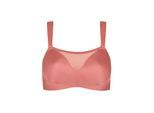 Sport-BH LISCA "Sport BH ohne Bügel Lifestyle", Damen, Gr. 75, Cup B, rosa (rose porcelain), Stoff, Obermaterial: 80% Polyamid PA. 20% Elasthan EL., BHs Sport-BH