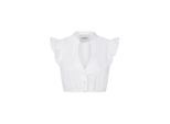 Dirndlbluse NÜBLER "Dirndlbluse kurzarm Carla", Damen, Gr. 32, weiß, Obermaterial: 100% Baumwolle CO., Blusen Dirndlbluse