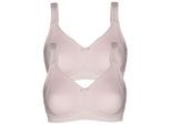 Minimizer-BH SUSA "2er Pack Minimizer BH Milano", Damen, Gr. 85, Cup F, beige (nude nude), Stoff, Obermaterial: 80% Polyamid PA. 17% Elasthan EL. 3% Baumwolle CO., BHs Minimizer-BH