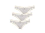 Minislip LIKE IT "3er Pack Damen Minislip Kim", Damen, Gr. L, bunt (ivory grau), Obermaterial: 95% Modal CMD. 5% Elasthan EL., Unterhosen