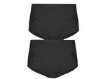 Miederslip SUSA "2er Pack Miederslip London", Damen, Gr. 42, schwarz (schwarz schwarz), Stoff, Obermaterial: 75% Polyamid PA. 25% Elasthan EL., Unterhosen