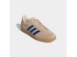 Sneaker ADIDAS ORIGINALS "GAZELLE INDOOR", Herren, Gr. 37, magic beige, royal blau, wonder weiß, Leder, Schuhe Sneaker