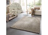 Wollteppich THEKO "Alm-Glück" Gr. 33, beige (sand multi), B:70cm H:12mm L:240cm, Schurwolle, Teppiche, reine Wolle, meliert, handgewebt, Wendeteppich, auch als Läufer
