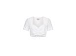 Dirndlbluse NÜBLER "Dirndlbluse kurzarm Mareile", Damen, Gr. 42, weiß, Obermaterial: 100% Baumwolle CO., Blusen Dirndlbluse