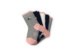 Kurzsocken SCHIESSER "Socken Legwear Kids 5er Pack", Kinder, Gr. 23-26, grau, Obermaterial: 75% Baumwolle CO. 24% Polyamid PA. 1% Elasthan EL., Socken