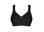 Bügelloser BH SUSA "BH ohne Bügel Capri", Damen, Gr. 80, Cup E, schwarz, Stoff, Obermaterial: 75% Polyamid PA. 19% Elasthan EL. 6% Baumwolle CO., BHs