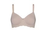 Bügel-BH SUSA "Bügel BH Nizza", Damen, Gr. 85, Cup D, beige (sand), Stoff, Obermaterial: 56% Baumwolle CO. 37% Polyamid PA. 7% Elasthan EL., BHs Bügel-BH