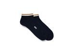 Sneakersocken BOSS "2P AS Uni stripe CC", Herren, Gr. 39-42, blau (dunkelblau 401), Baumwollmischung, Socken Sneakersocken, mit geringeltem Abschluss