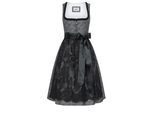 Dirndl NÜBLER "Midi Dirndl Leo", Damen, Gr. 46, EURO, silber, Obermaterial: 100% Viskose CV., Kleider