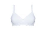 Bügelloser BH SUSA "BH ohne Bügel Nizza", Damen, Gr. 90, Cup A, weiß, Obermaterial: 58% Baumwolle CO. 36% Polyamid PA. 6% Elasthan EL., BHs