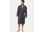 Hausanzug BABISTA "Bademantel CARAVON", Herren, Gr. L, grau (dunkelgrau), Obermaterial: 90% Baumwolle CO. 10% Polyester COOLMAX PES(Coolmax)., Homewear-Sets Hausanzug