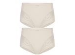 Miederslip SUSA "2er Pack Miederslip London", Damen, Gr. 48, beige (champagner champagner), Stoff, Obermaterial: 75% Polyamid PA. 25% Elasthan EL., Unterhosen