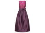 Dirndl NÜBLER "Dirndl lang Gerit", Damen, Gr. 50, EURO, lila (beere), Obermaterial: 100% Polyester PES., Kleider