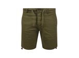 Leinenhose INDICODE "Leinenhose IDMoses", Herren, Gr. XXL, N-Gr, grün (schwarz olive), Obermaterial: 55% Leinen LI. 45% Baumwolle CO., Hosen