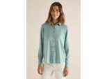 Langarmbluse CECIL, Damen, Gr. XXL (46), mint sea grün, Stoff, 100% Viskose, unifarben, klassisch normal, V-Ausschnitt, Manschette, Blusen, aus softer Viskose