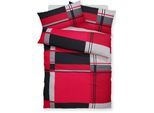 Bettwäsche OTTO HOME "NINA, in verschiedenen Qualitäten", rot, B/L: 135cm x 200cm, 1 Stk., 1 Stk., Microfaser, B/L: 80cm x 40cm, 2 Stk., Microfaser, Obermaterial: 100% Polyester, Bettwäsche, Bettwäsche, in den Größen: 135x200 oder 155x220 cm