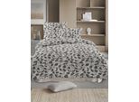 Bettwäsche IRISETTE "Koala-HK 8588", grau, B/L: 155cm x 220cm, 1 Stk., 1 Stk., Feinbiber, B/L: 80cm x 80cm, 2 Stk., Feinbiber, Obermaterial: 100% Baumwolle, Bettwäsche, Bettwäsche, flauschig weich und wärmend