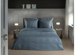 Bettwäsche HECKETT & LANE "Banda", blau (colonial blau), B/L: 135cm x 200cm, 1 Stk., 1 Stk., Mako-Satin, B/L: 80cm x 80cm, 2, Mako-Satin, Obermaterial: 100% Baumwolle, Bettwäsche, Bettwäsche, hochwertiges Mako-Satin, Streifen Satin, Bettwäsche ab 135x200 cm.