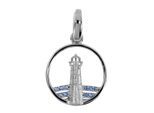 Kettenanhänger OSTSEE-SCHMUCK "Ostsee-Schmuck Anhänger Leuchtturm 15 mm", weiß, Schmuckanhänger, Damen, 23 x 15mm, Silber 925 (Sterlingsilber), 1,2 g, Kettenanhänger