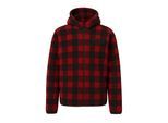 Anorak BRANDIT "Brandit Herren Teddyfleece Worker Jacket", Herren, Gr. M, rot (rot, schwarz), 100% Polyester, unifarben, normal, ohne Ausschnitt, Jacken