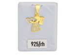 Kettenanhänger ADELIA´S "Damen Anhänger – Engel Herzanhänger aus 925 Silber mit Zirkonia", gold, Schmuckanhänger, Damen, Silber 925 (Sterlingsilber), Kettenanhänger, Zum Verschenken an Menschen, die Ihnen am Herzen liegen