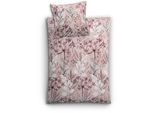 Bettwäsche KLEINE WOLKE "Lukardis", rosa (old rose), B/L: 155cm x 220cm, Mako-Satin, B/L: 80cm x 80cm, 2 Stk., Mako-Satin, Obermaterial: 100% Baumwolle, Bettwäsche, Bettwäsche, mit Blättern und Gräsern