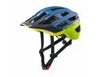 Fahrradhelm CRATONI "MTB-Fahrradhelm AllRace" Gr. L, blau (blau, gelb matt), Helme, L, 100% Erzeugnis unbest Zusammensetzg EuZ., Fahrradhelm