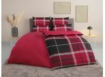 Wendebettwäsche TOM TAILOR HOME "Eric in Gr. 135x200 oder 155x220 cm", bunt (rot, anthrazit), B/L: 155cm x 220cm, 1 Stk., 1 Stk., Renforcé, B/L: 80cm x 80cm, 3 Stk., Renforcé, Obermaterial: 100% Baumwolle, Bettwäsche, Wendebettwäsche, mit Reißverschluss, mit GRATIS-Zugabe: Sportbeutel aus 100% Baumwolle