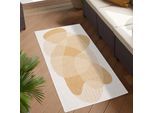 Outdoorteppich CARPET CITY "DUO RUG 5835", gelb, B:80cm H:5mm L:150cm, Obermaterial: 100% Polypropylen, Teppiche, Outdoorteppich, Wendeteppich Wetterfest In- & Outdoor, Balkon, Terrasse, Wohnzimmer