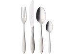 Besteck-Set VILLEROY & BOCH "Tafelbesteck gebürstet Arthur 24er Set grau", grau, Essbesteck-Sets