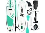 SUP-Board EXPLORER "Ocean 10‘8“ Aufblasbares Stand Up Paddle Set (325x84x15cm)", grün (mint), Wassersportboards, Kinder, 325cm, Kunststoff