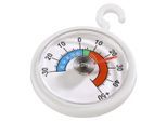 XAVAX Kühlschrankthermometer, weiß, B:9cm H:1,6cm T:15,5cm, Temperaturmessgeräte, Thermometer für Kühlschrank
