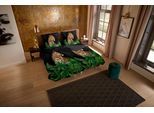 Wendebettwäsche "Mala", grau (anthrazit), B/L: 135cm x 200cm, 1 Stk., 1 Stk., Microfaser, B/L: 80cm x 80cm, 2 Stk., Microfaser, Obermaterial: 100% Polyester, PURE LUXURY COLLECTION, Bettwäsche, Wendebettwäsche, Mikrofaser, 135x200, Pflegeleicht, Reißverschluss, Wendeoptik, Leopard