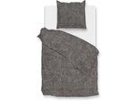 Bettwäsche ZO HOME "Paisley-di-Lino", grau (schwarz, grau), B/L: 155cm x 220cm, 1 Stk., 1 Stk., Renforcé, B/L: 80cm x 80cm, 2 Stk., Renforcé, Obermaterial: 100% Baumwolle, Bettwäsche, Bettwäsche, Bettwäsche aus 100% Baumwolle, hochwertiges Renforcé