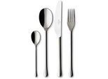 Besteck-Set VILLEROY & BOCH "Tafelbesteck Udine 24er Set silber", silber, Essbesteck-Sets