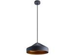 PACO HOME Pendelleuchte "HURLEY T", grau, 1, Ø 36cm H: 170,5cm, Leuchten, Hängelampe Esszimmer Küchenlampe Hängend Esstischlampe Innen Gold, Pendelleuchte