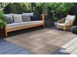 Teppich KAYOOM "Nibru 625", taupe, B:120cm H:5mm L:170cm, Polypropylen, Teppiche, Teppich, Flachgewebe, In- und Outdoor geeignet, schnell trocknend