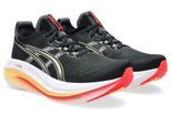 Laufschuh ASICS "GEL-NIMBUS 27", Herren, Gr. 43,5, schwarz (schwarz, khaki), Textil, Schuhe Laufschuh