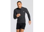 Laufshirt NEW BALANCE "Space Dye 1/4 Zip", Herren, Gr. S, schwarz, Web, Obermaterial: 84% Polyester, 16% Elasthan, unifarben, Rundhals, Shirts Laufshirt, mit Label