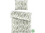 Bettwäsche Bio-Sophia Design Grün/Weiß ca. 140x200cm