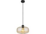 Hängeleuchte Zirlop in Schwarz/Bernsteinf. max. 40 W